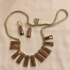 Kendra Scott Angelina LUXE Set in Rose Gold Drusy